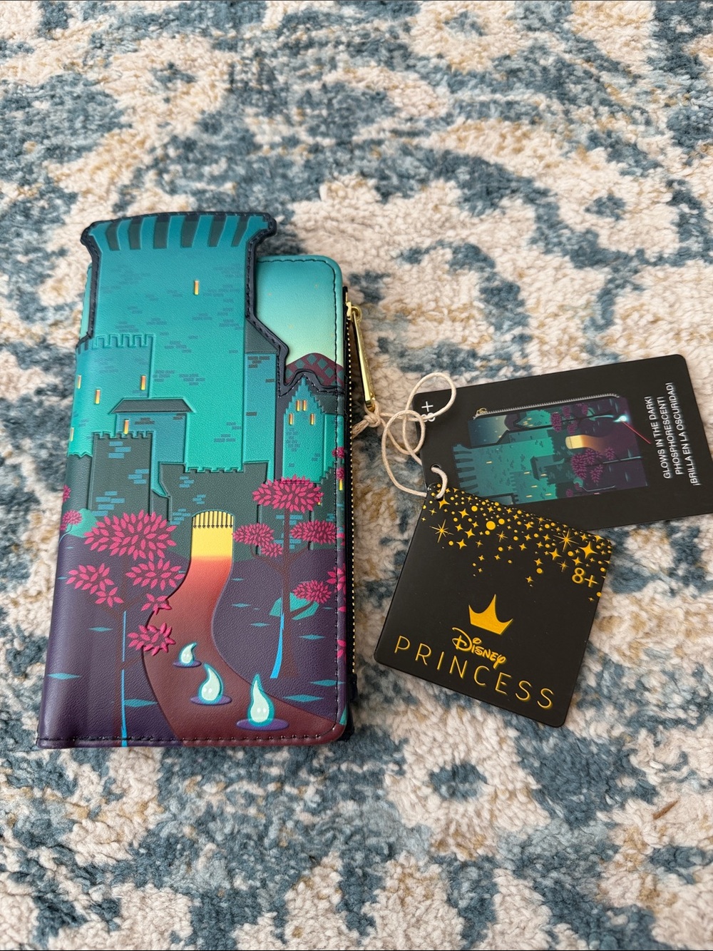 Loungefly Disney Princess Brave Teal Purple Pink Castle Phone Wallet Case